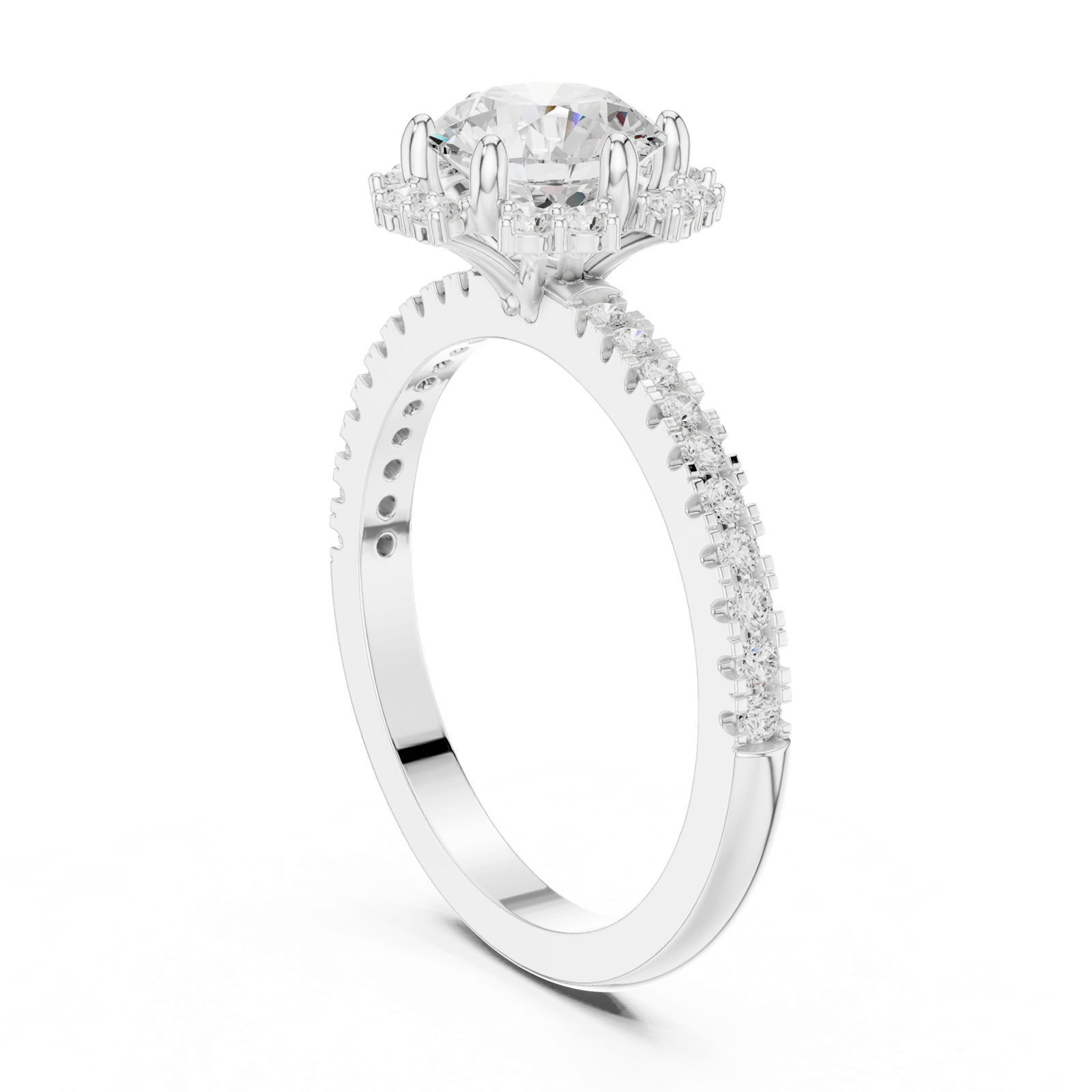 Gold Ring DDLR-324, White Gold, view 1