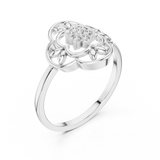 Gold Ring DR-6277, White Gold, view 2