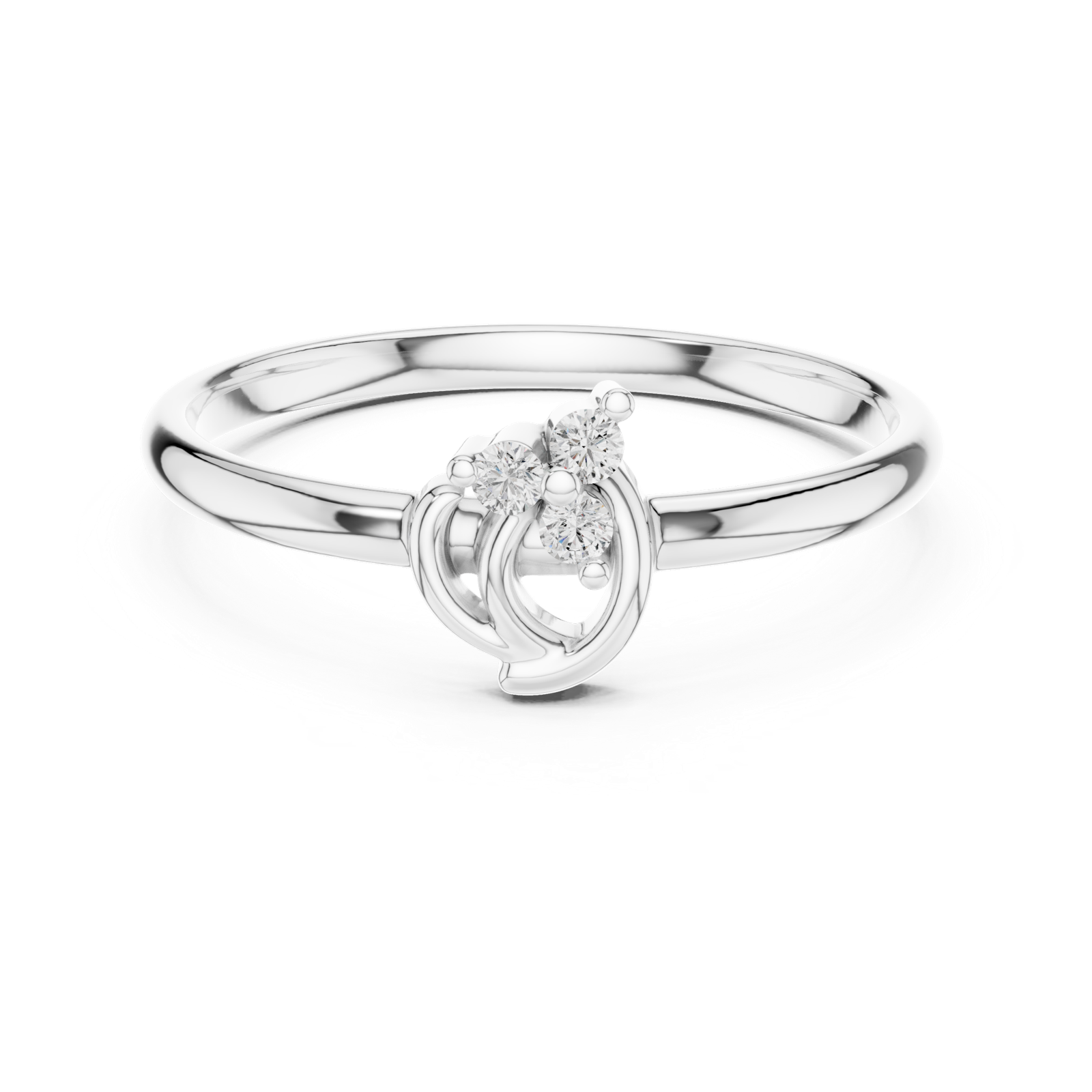 Gold Ring 1 (386), White Gold, view 4