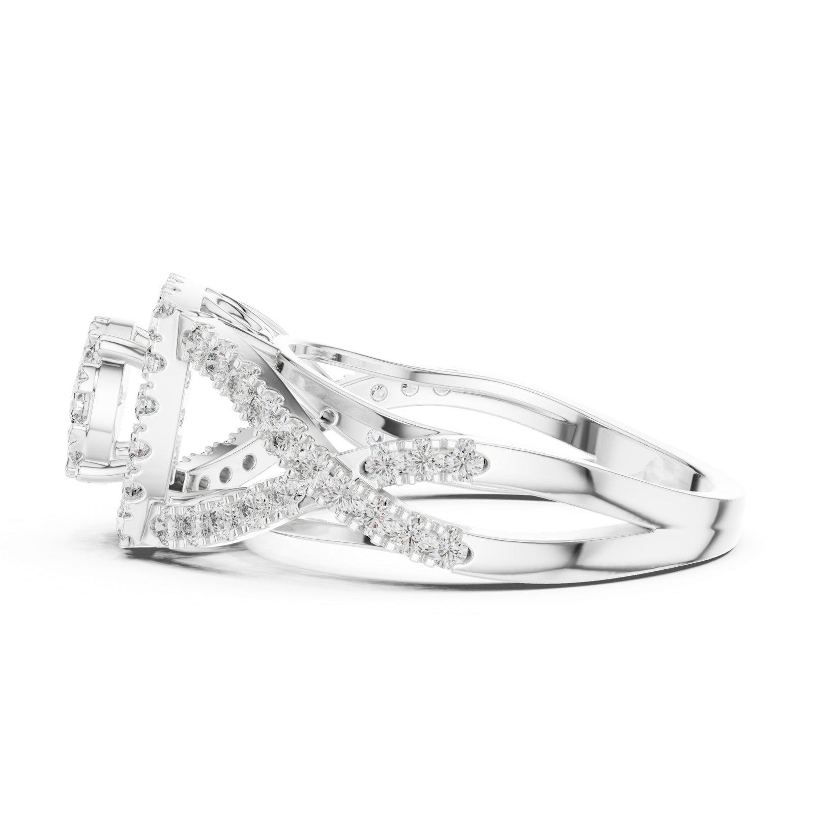 Gold Pendant 19-120030L, White Gold, view 3
