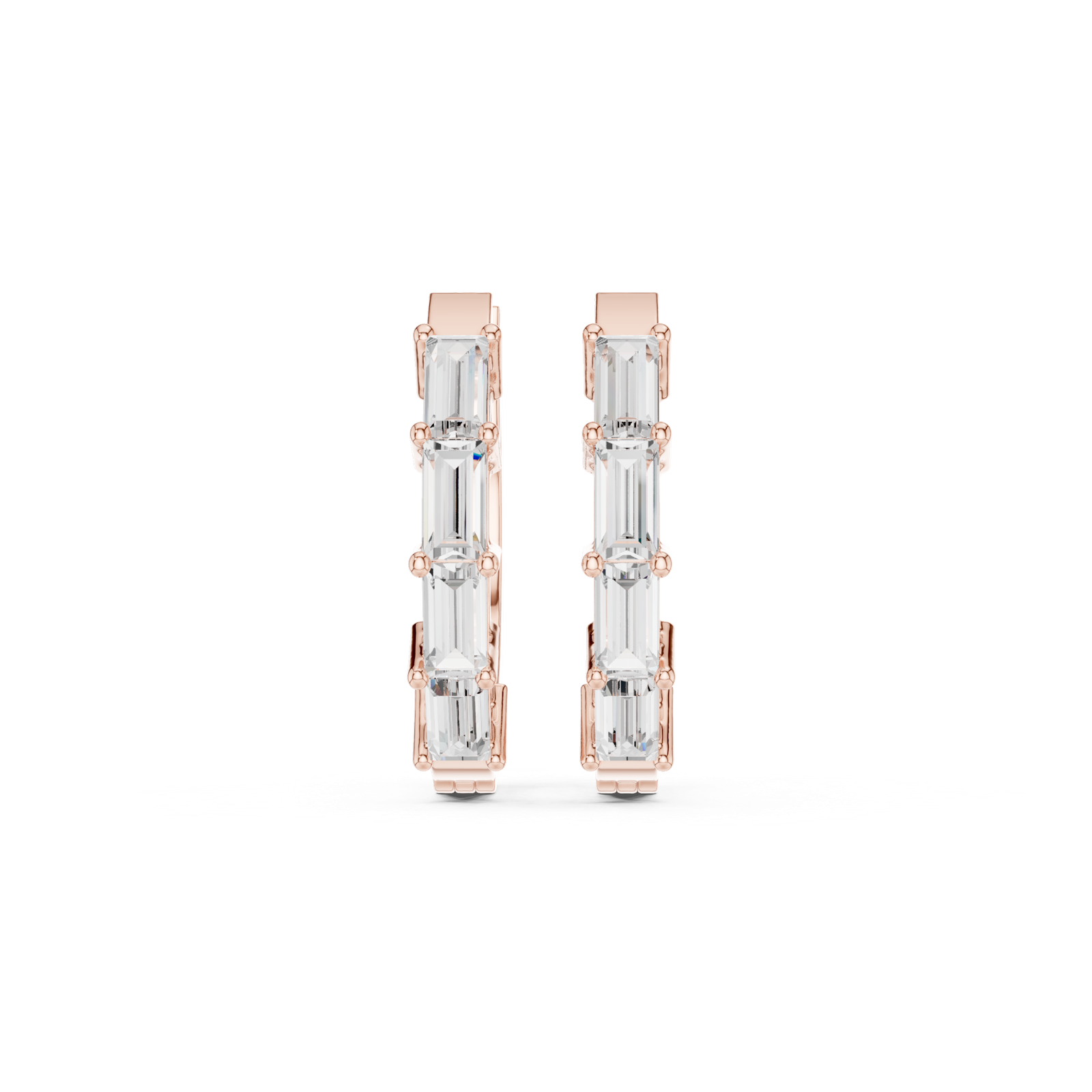 Gold Earrings AOMER-104229, Rose Gold