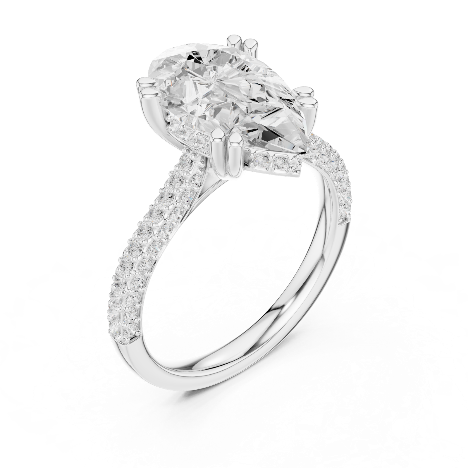 Gold Ring DDLR-957, White Gold, view 2