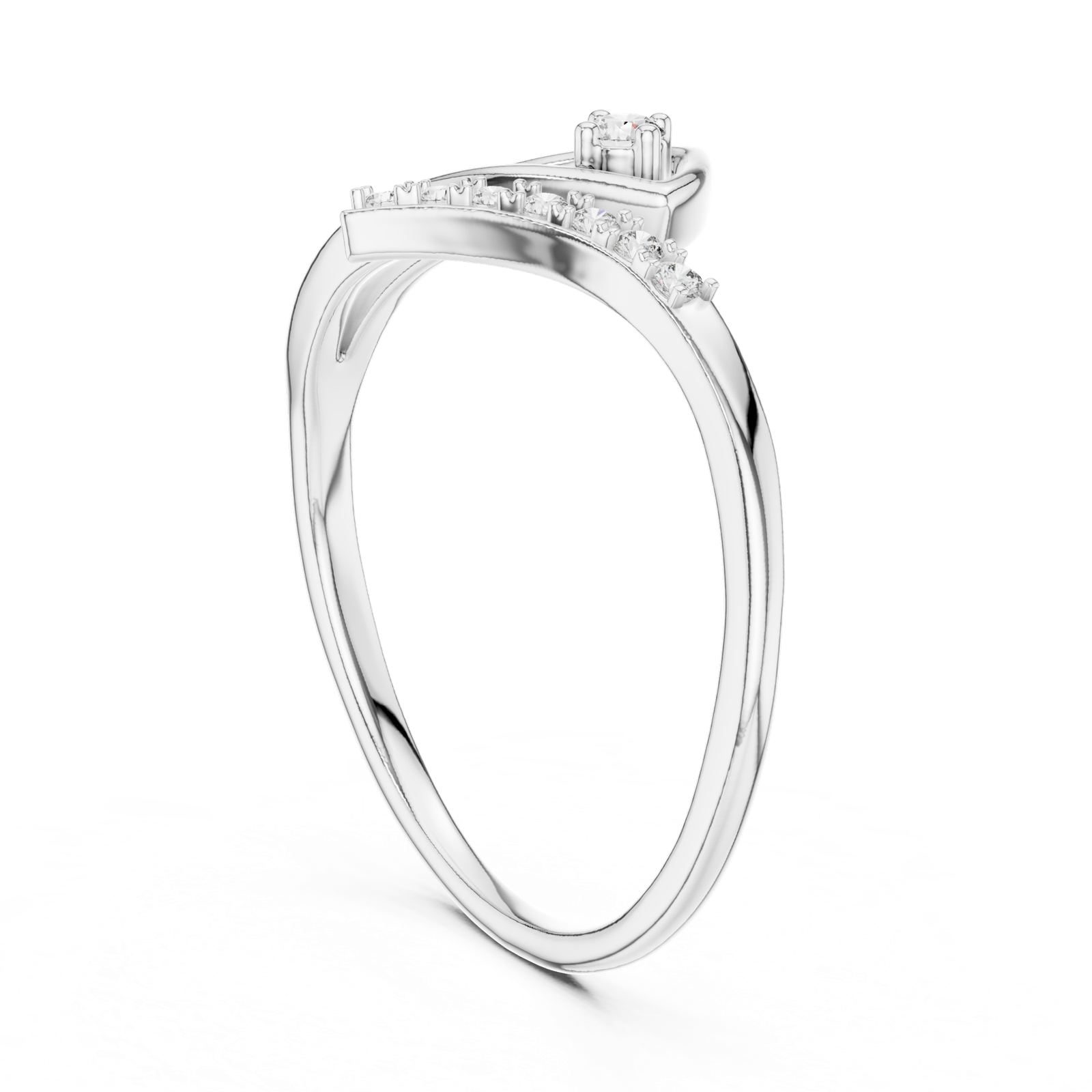 Gold Ring 12-10030@L, White Gold, view 1