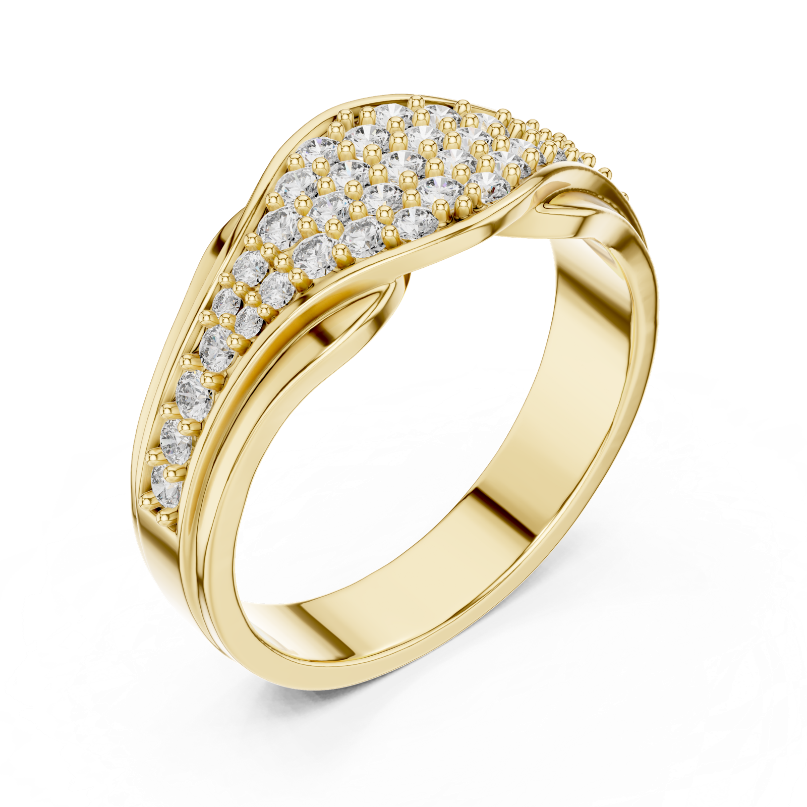 Gold Ring L03-1244, Yellow Gold, view 2