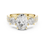 Gold Ring DDLR-718, Yellow Gold, view 4