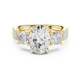 Gold Ring DDLR-718, Yellow Gold, view 4