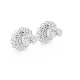 Gold Earrings 9-10072E, White Gold, view 3