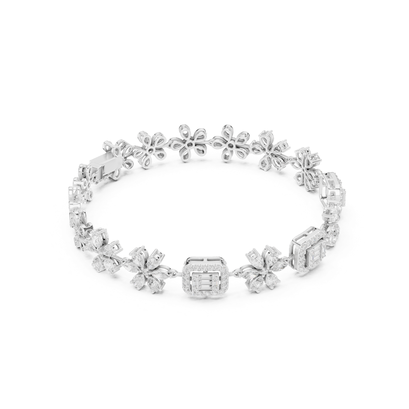 Gold Bracelet SBWB (43), White Gold, view 1