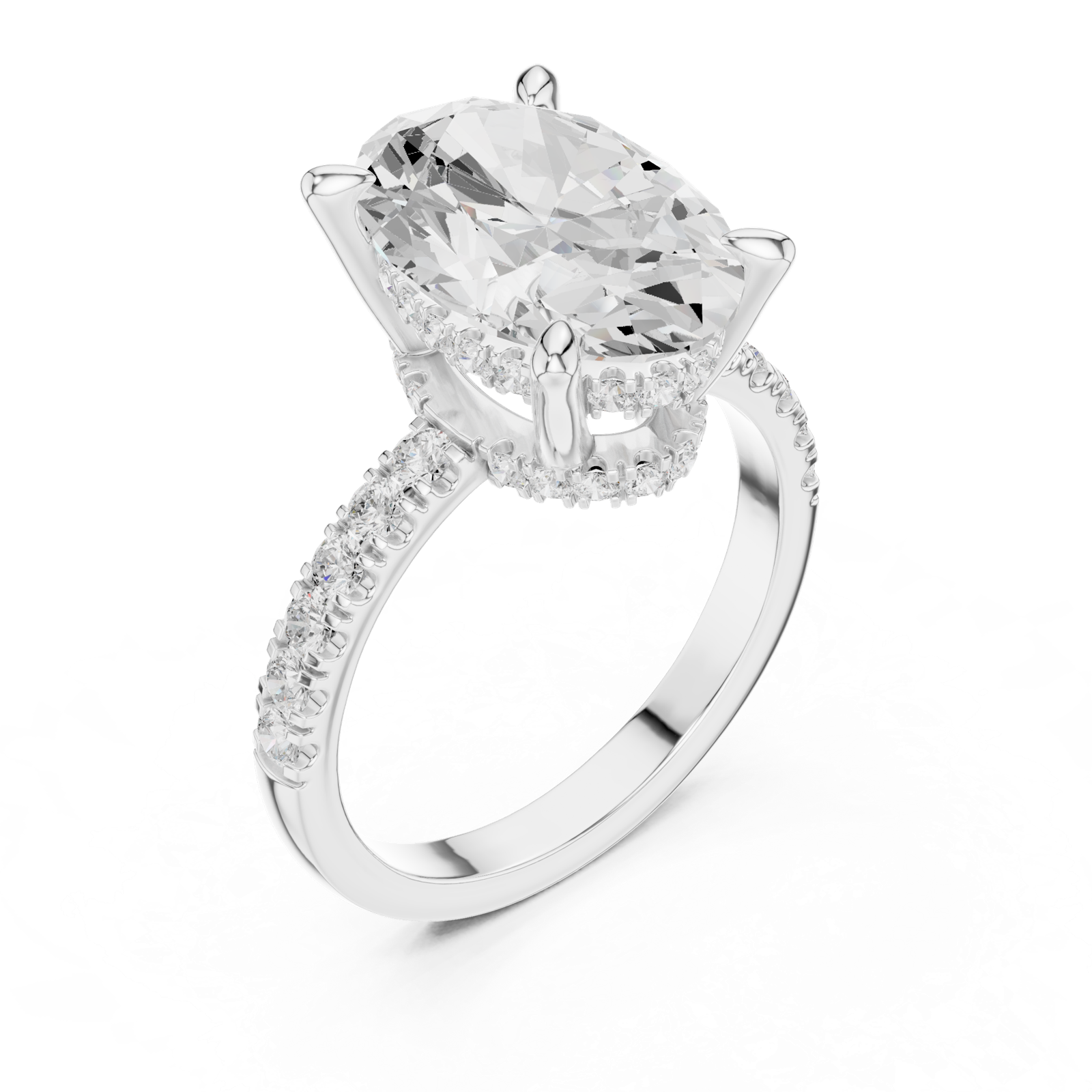 Gold Ring DDLR-259, White Gold, view 2