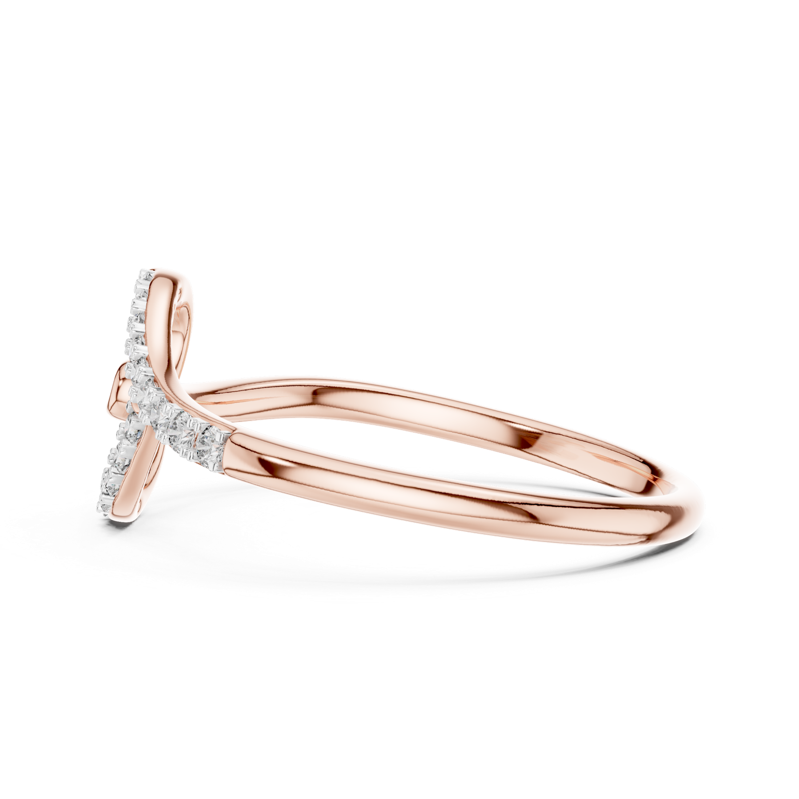 Gold Ring 12-10049@L, Rose Gold, view 3