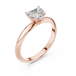 Gold Jewelry L36-6, Heart center stone, Rose Gold, view 2