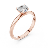 Gold Jewelry L36-6, Heart center stone, Rose Gold, view 2