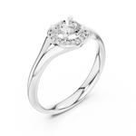 Gold Ring LR-0214, White Gold, view 2