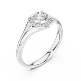 Gold Ring LR-0214, White Gold, view 2