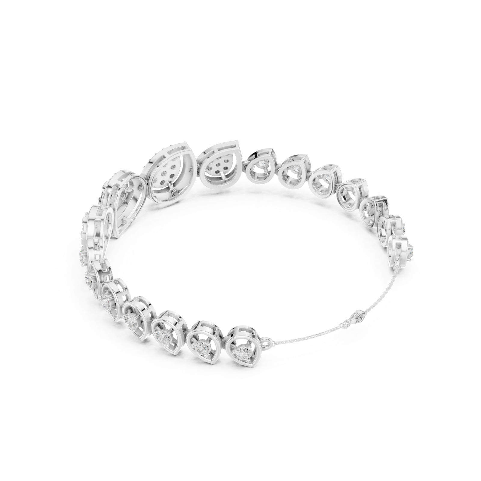 Gold Bracelet SBWB (24), White Gold, view 2