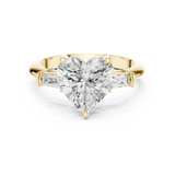 Gold Jewelry L35-67, Heart center stone, Yellow Gold, view 4