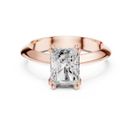 Gold Jewelry L36-8, Radiant center stone, Rose Gold, view 4