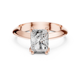 Gold Jewelry L36-8, Radiant center stone, Rose Gold, view 4