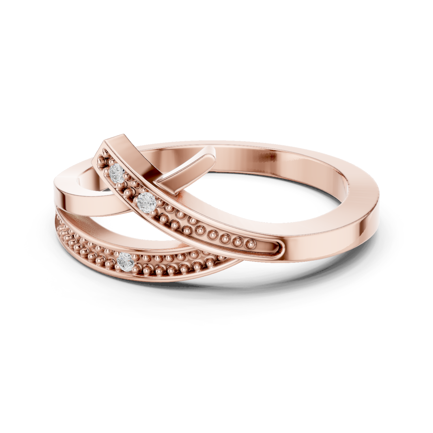 Gold Ring DDLR-737, Rose Gold