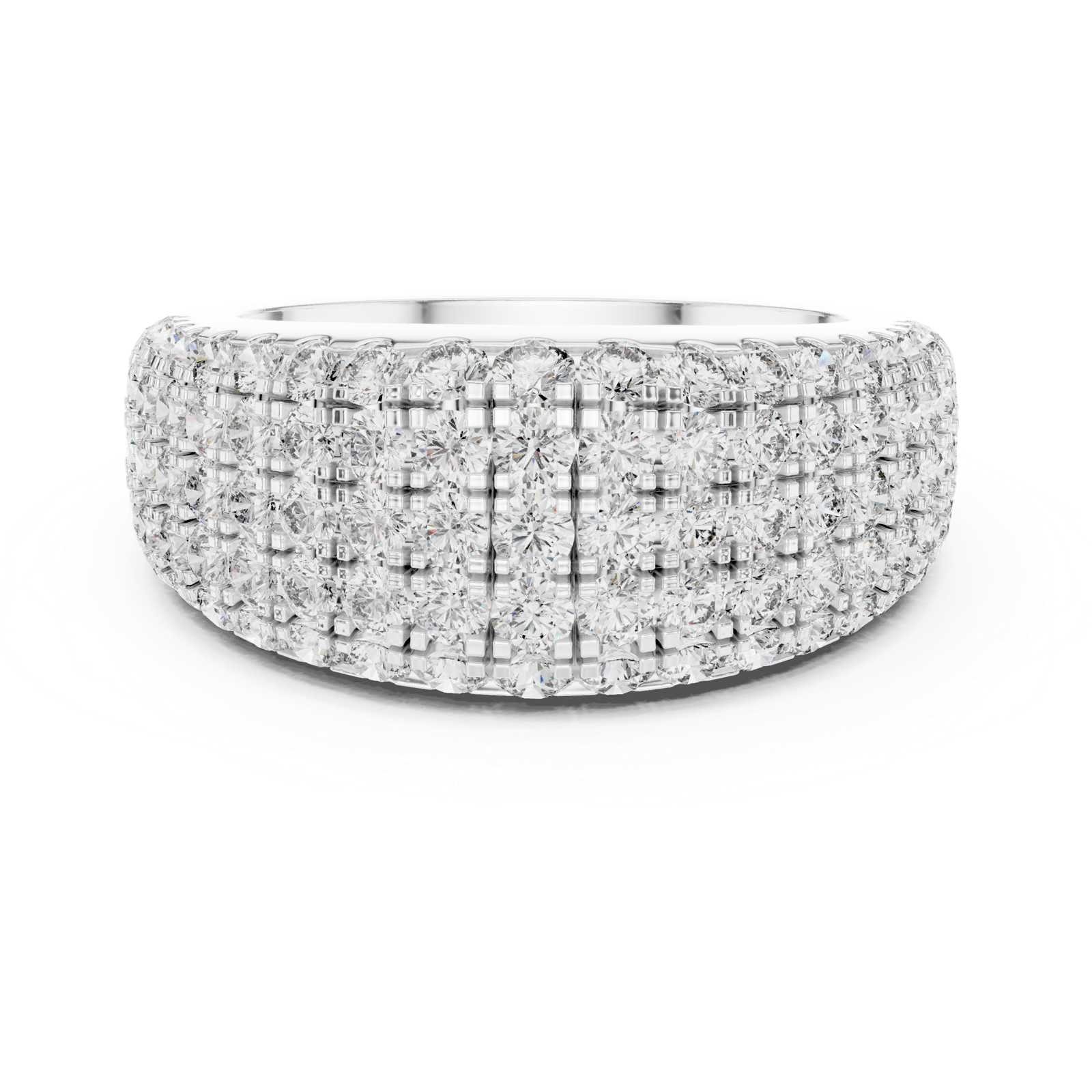 Gold Ring L03-02, White Gold, view 4