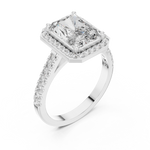 Gold Ring DDLR-202, White Gold, view 2