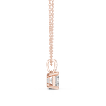 Gold Jewelry DDPO-009, Princess center stone, Rose Gold, view 3