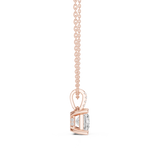 Gold Jewelry DDPO-009, Princess center stone, Rose Gold, view 3