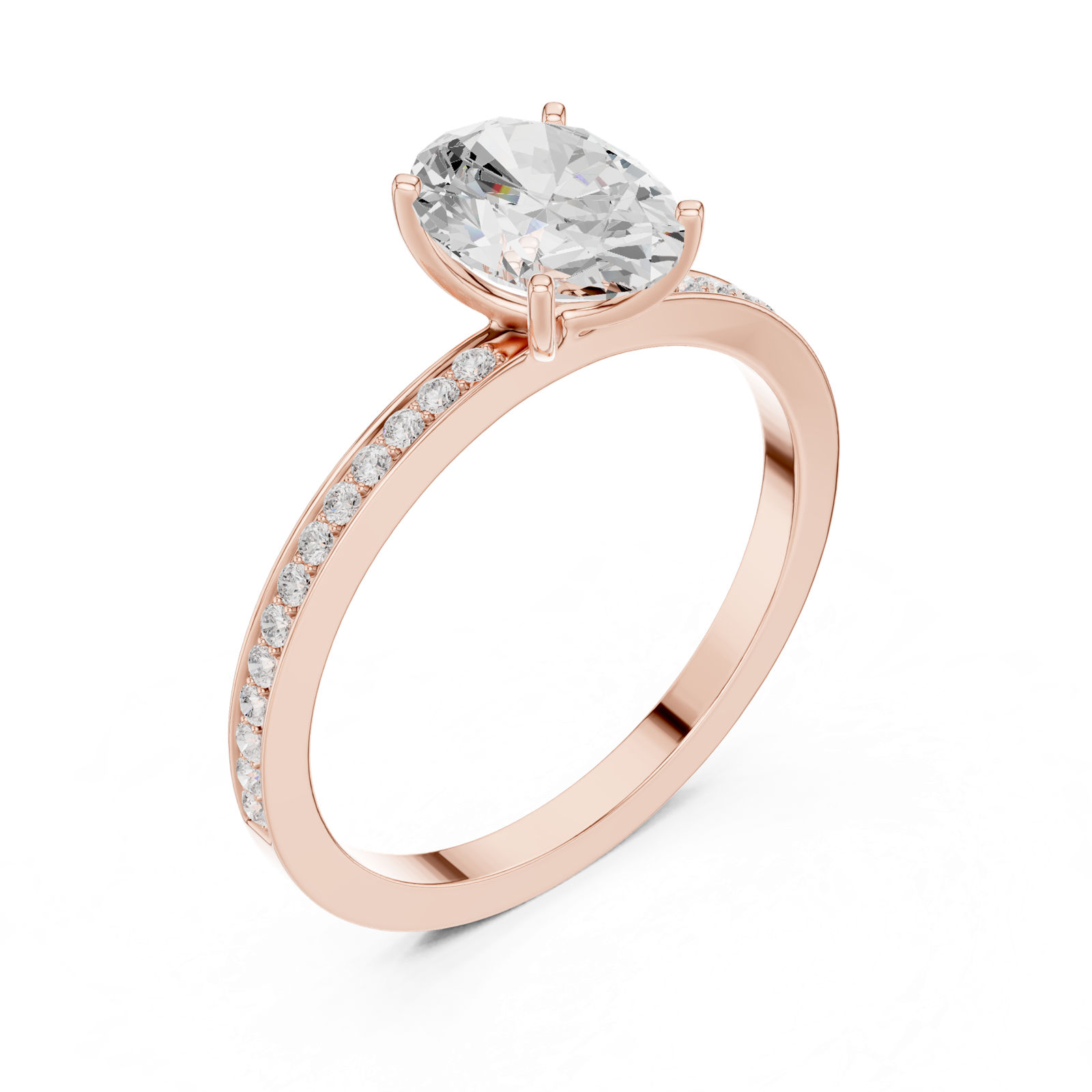 Gold Ring DDLR-1061, Rose Gold, view 2
