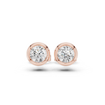 Gold Jewelry DDER-001, Round center stone, Rose Gold
