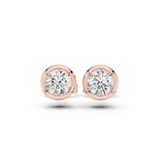 Gold Jewelry DDER-001, Round center stone, Rose Gold