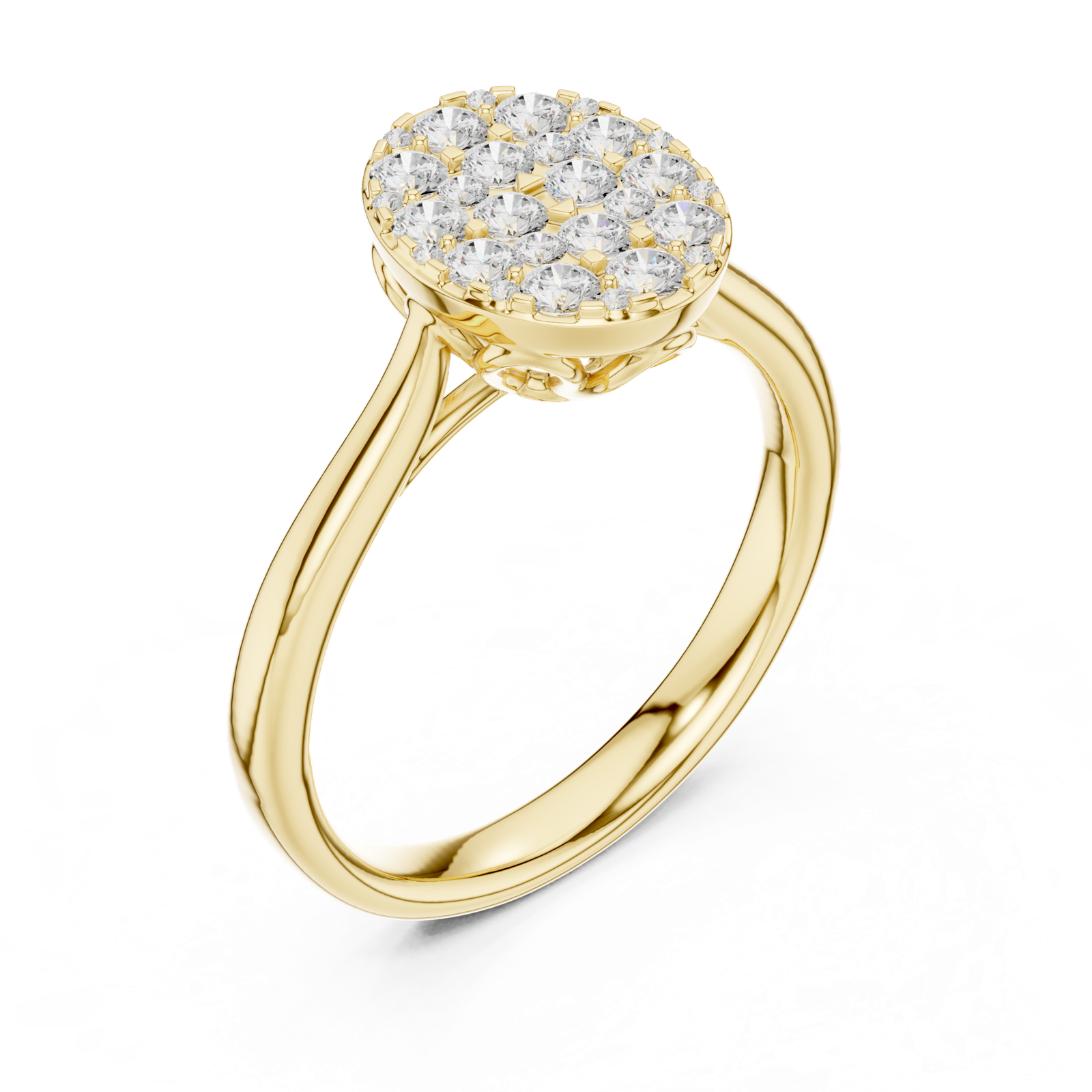 Gold Ring DDLR-782, Yellow Gold, view 2