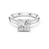 Gold Jewelry L36-18, Princess center stone, White Gold, view 4