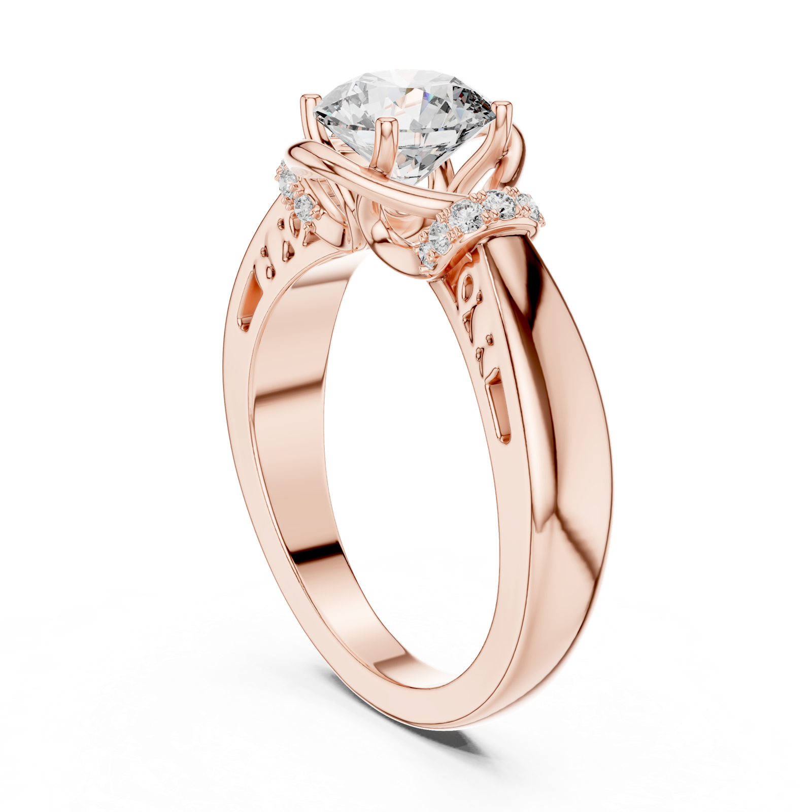 Gold Ring LR-0112, Rose Gold, view 1
