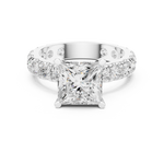 Gold Jewelry L35-63, Princess center stone, White Gold, view 4
