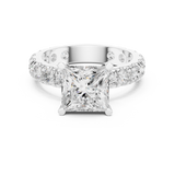 Gold Jewelry L35-63, Princess center stone, White Gold, view 4