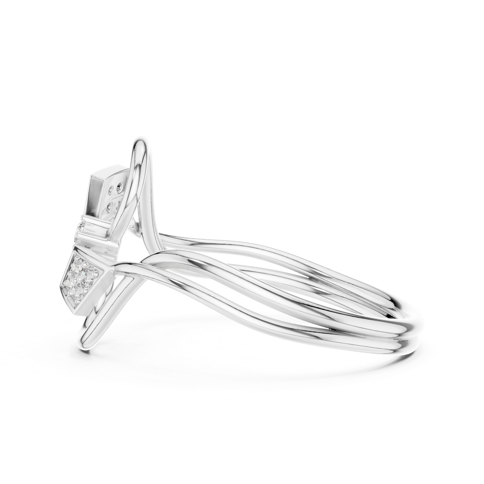 Gold Ring 1 (223), White Gold, view 3
