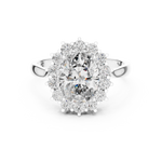 Gold Ring L03-1216, White Gold, view 4