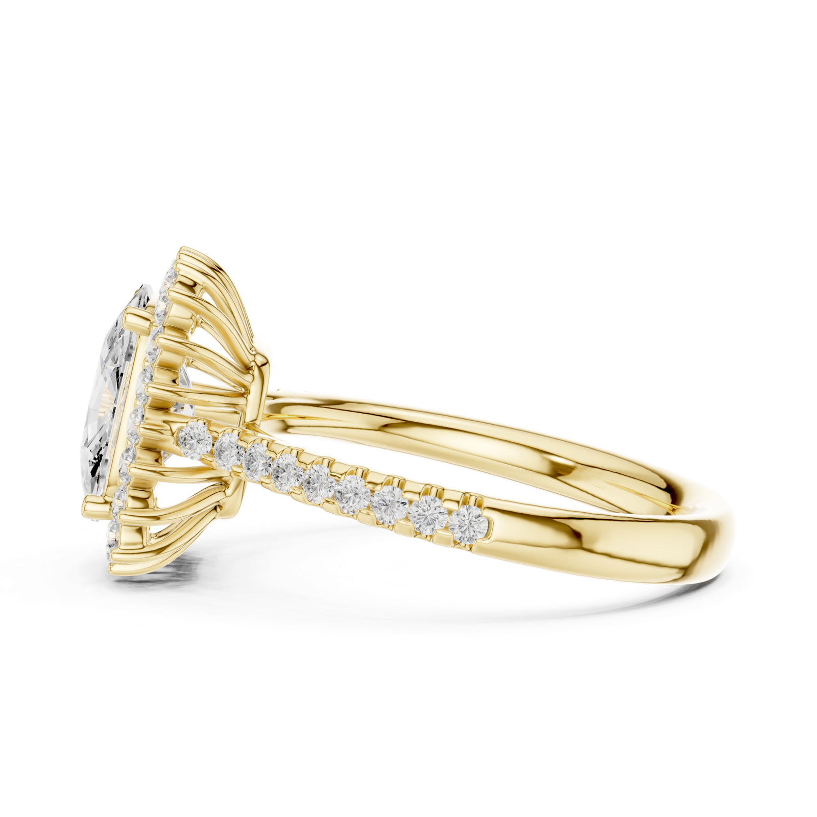 Gold Ring DDLR-732, Yellow Gold, view 3