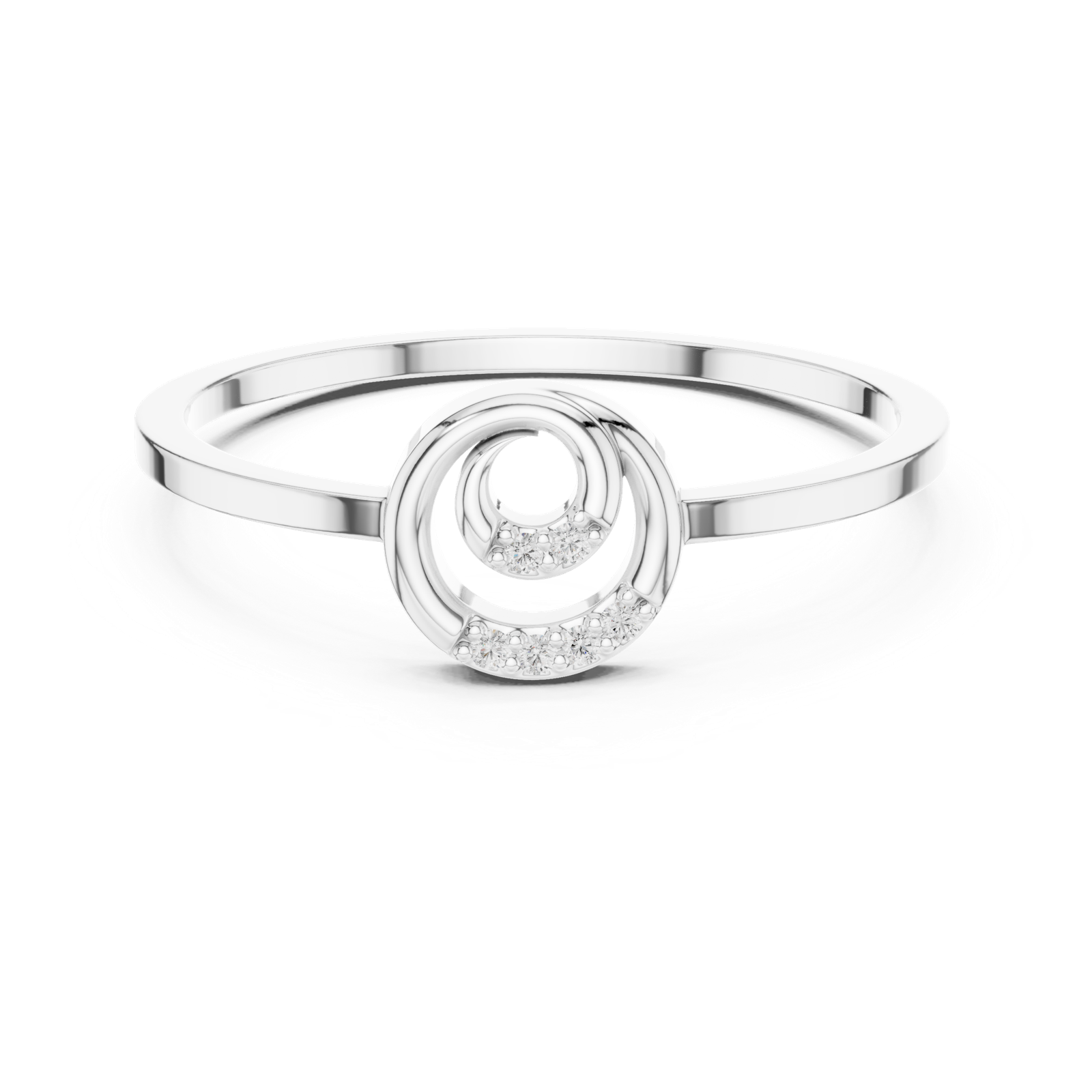 Gold Ring DDLR-686, White Gold, view 4