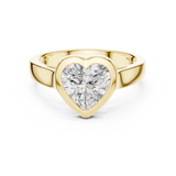 Gold Jewelry L36-3, Heart center stone, Yellow Gold, view 4