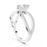 Gold Ring DDLR-1092, White Gold, view 1