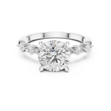 Gold Ring DDLR-1008, White Gold, view 4