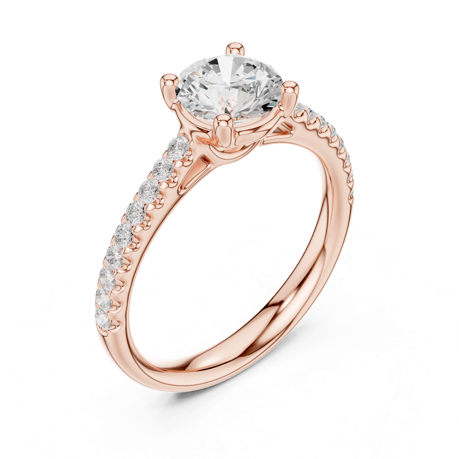 Gold Ring DDLR-631, Rose Gold, view 2