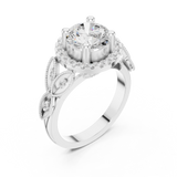 Gold Ring DDLR-408, White Gold, view 2