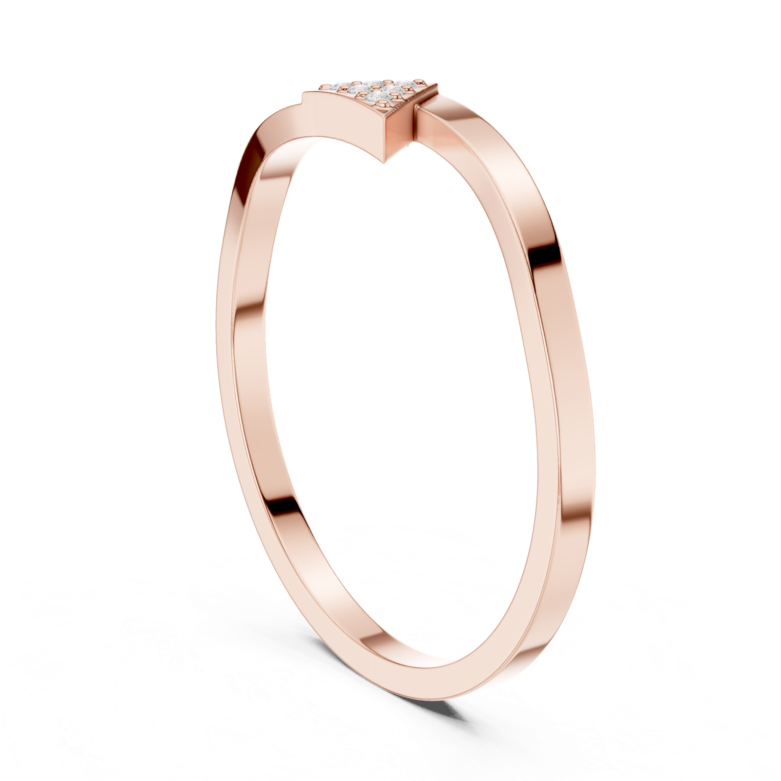 Gold Ring DDLR-720, Rose Gold, view 1