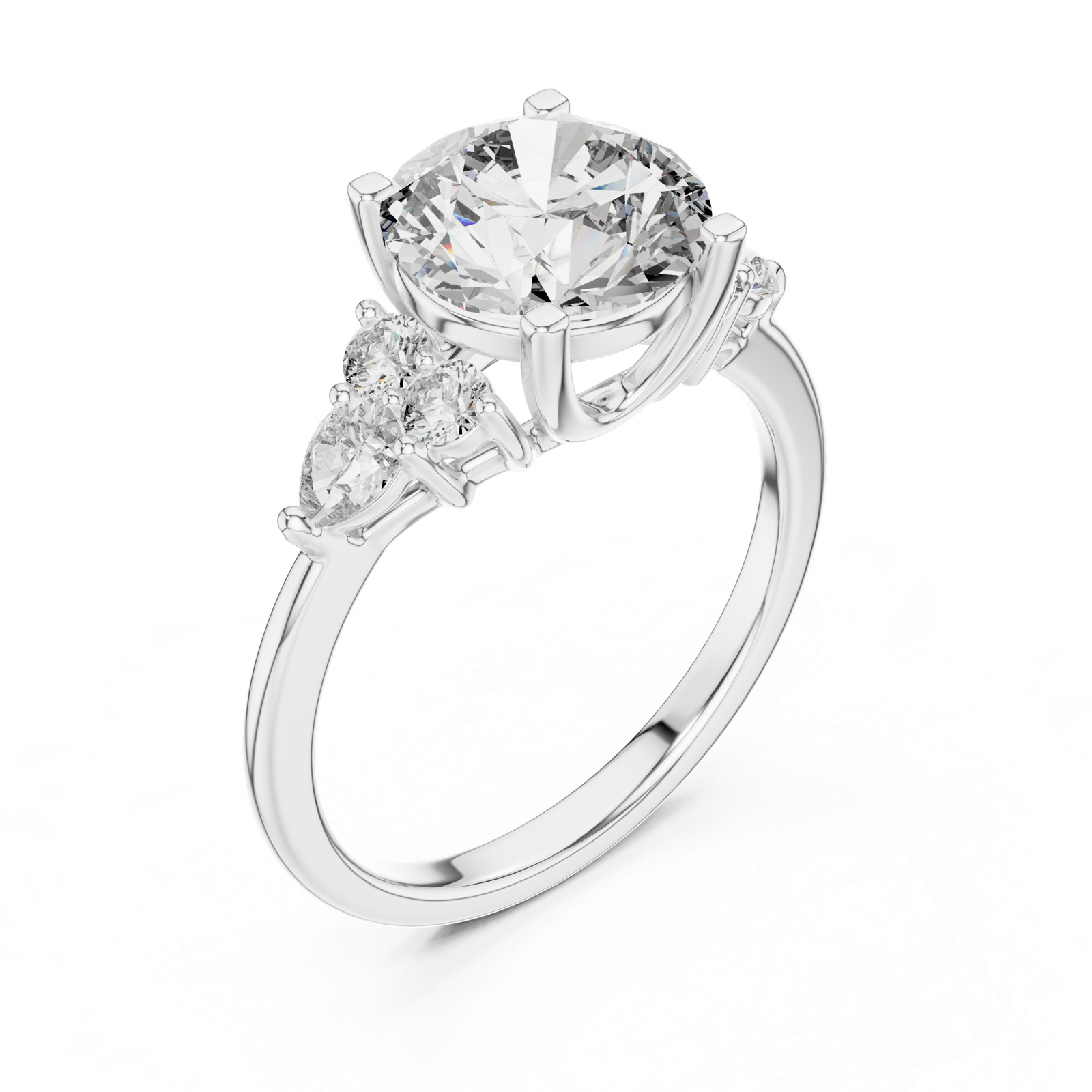Gold Ring DDLR-072, White Gold, view 2