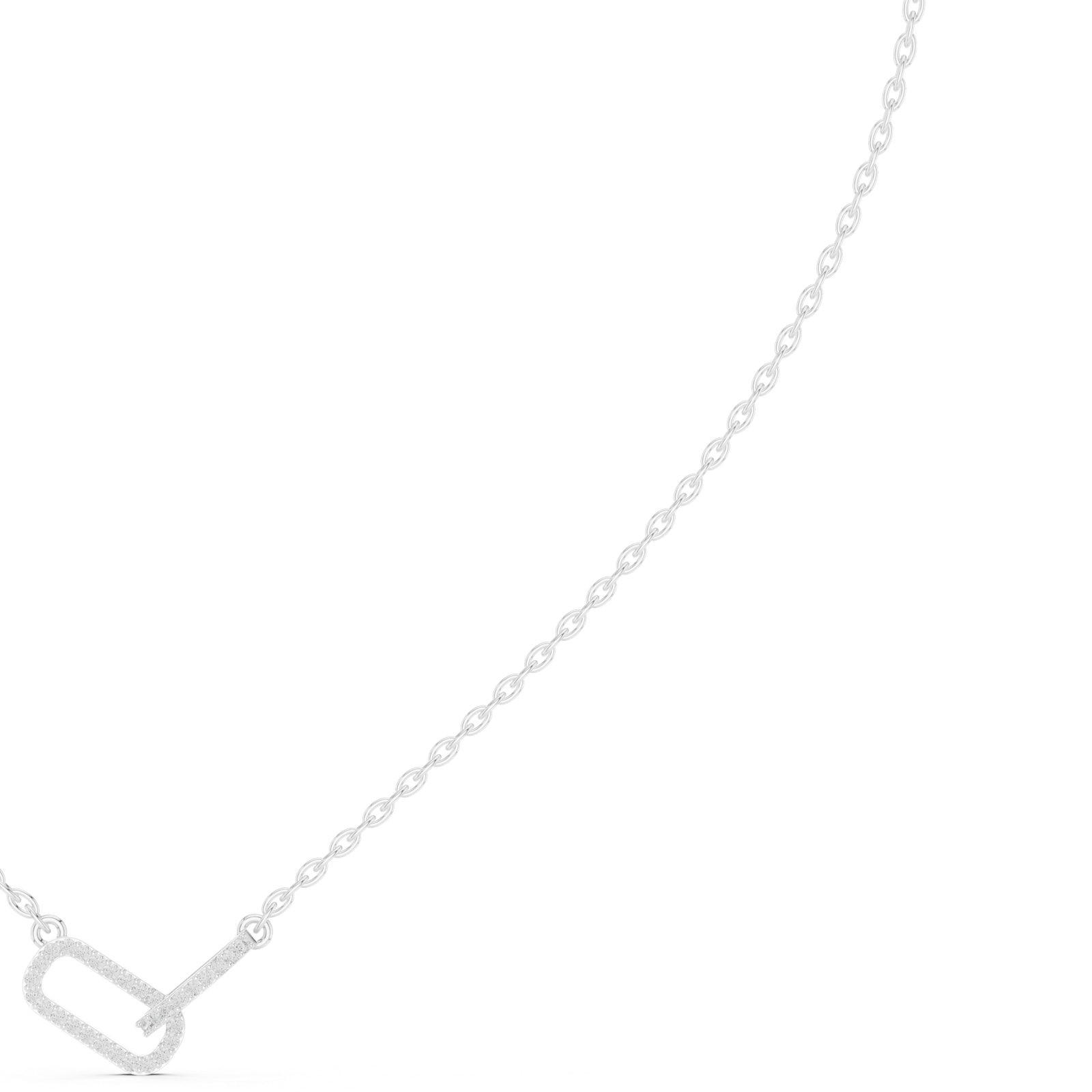 Gold Necklace SBWN (50), White Gold, view 3