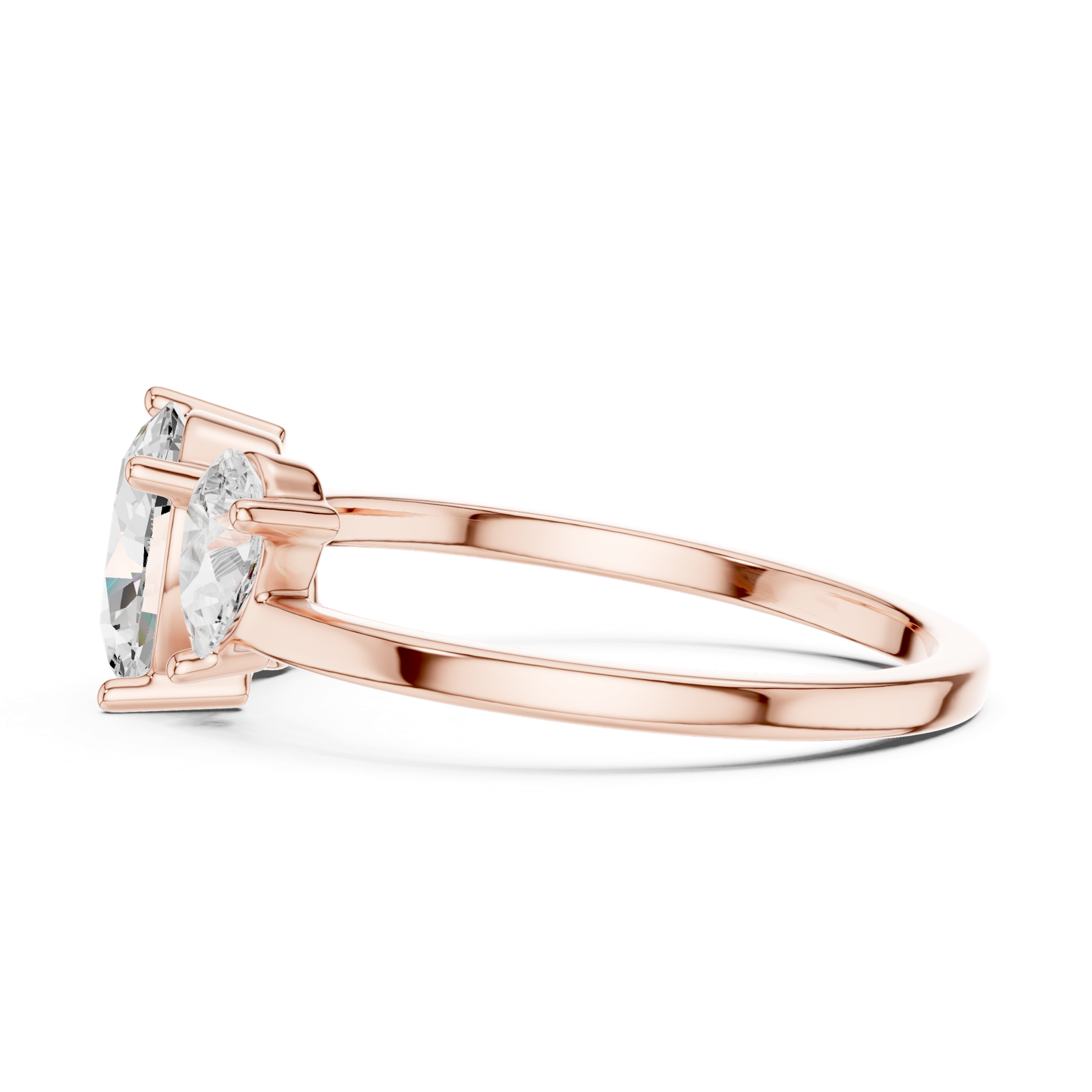 Gold Ring SBWR(10), Rose Gold, view 3