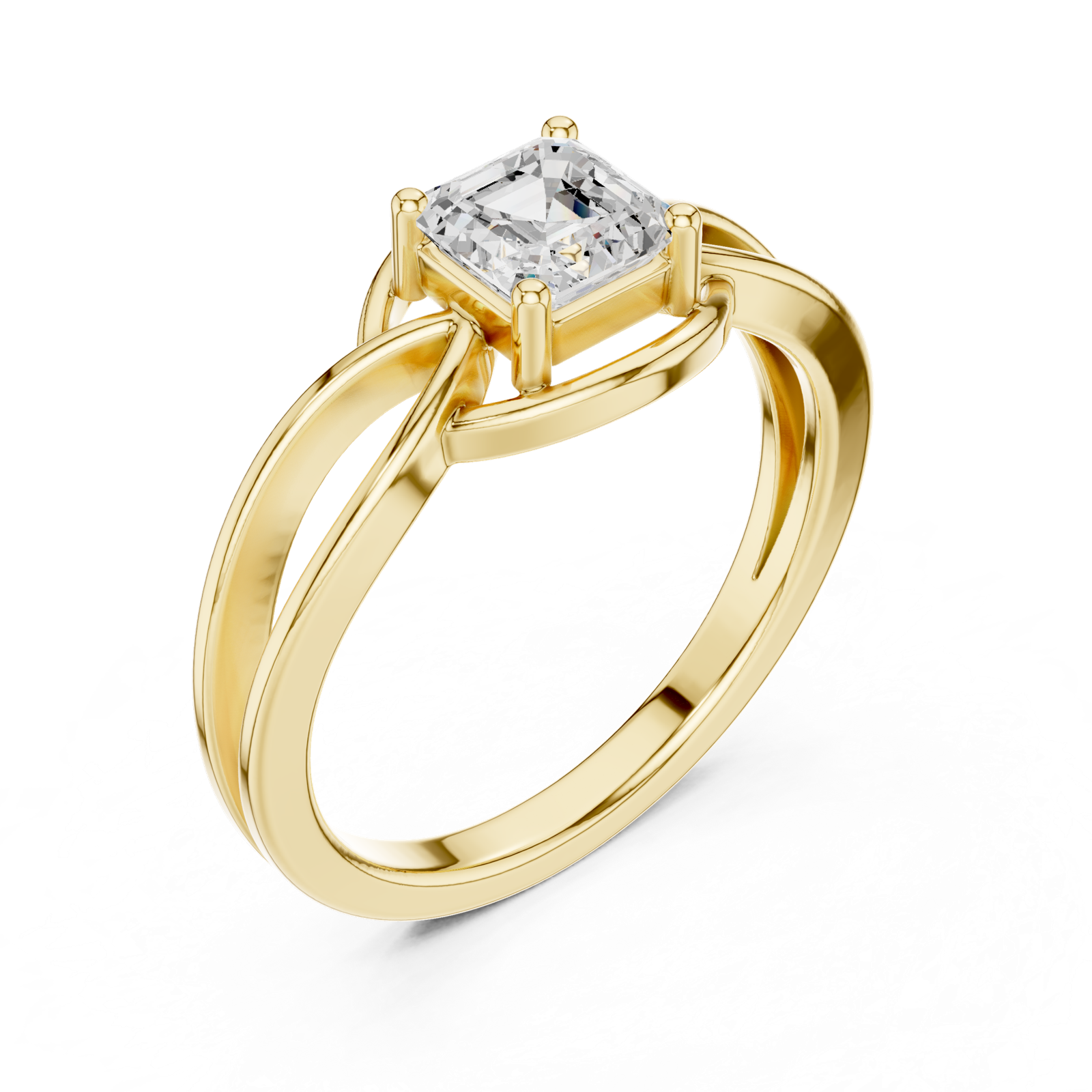 Gold Ring DDLR-499, Yellow Gold, view 2