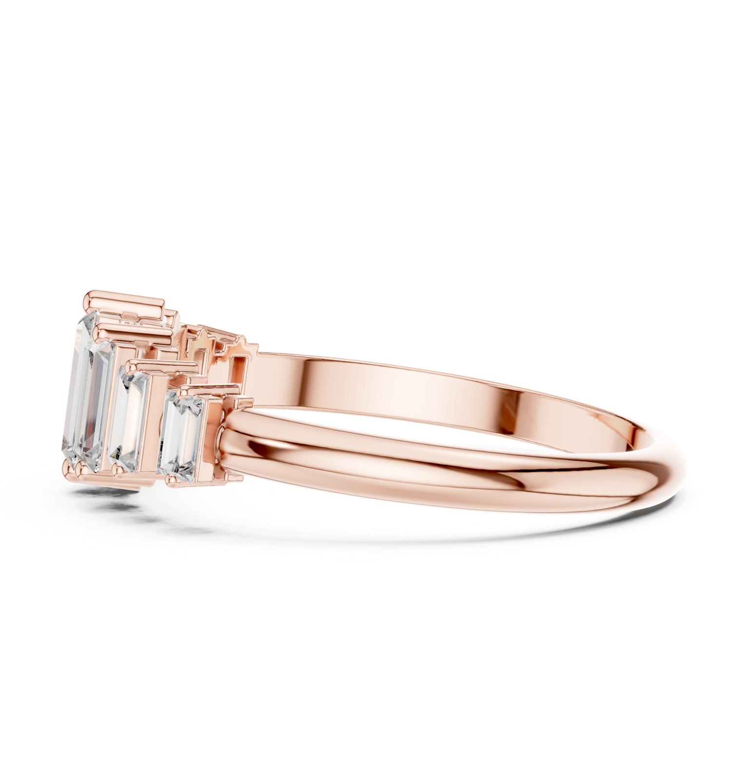 Gold Ring ALR-98, Rose Gold, view 3
